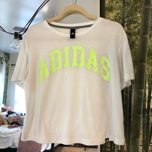 Adidas neon crop top